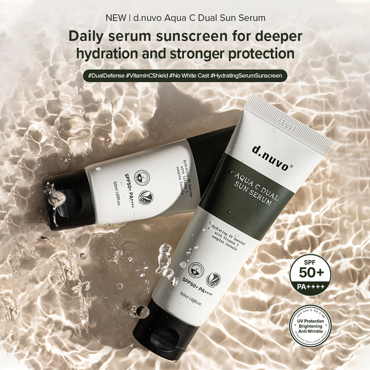 d.nuvo Aqua C Dual Sun Serum SPF50 PA++++ – Vitamin C Sunscreen Serum (50ml)