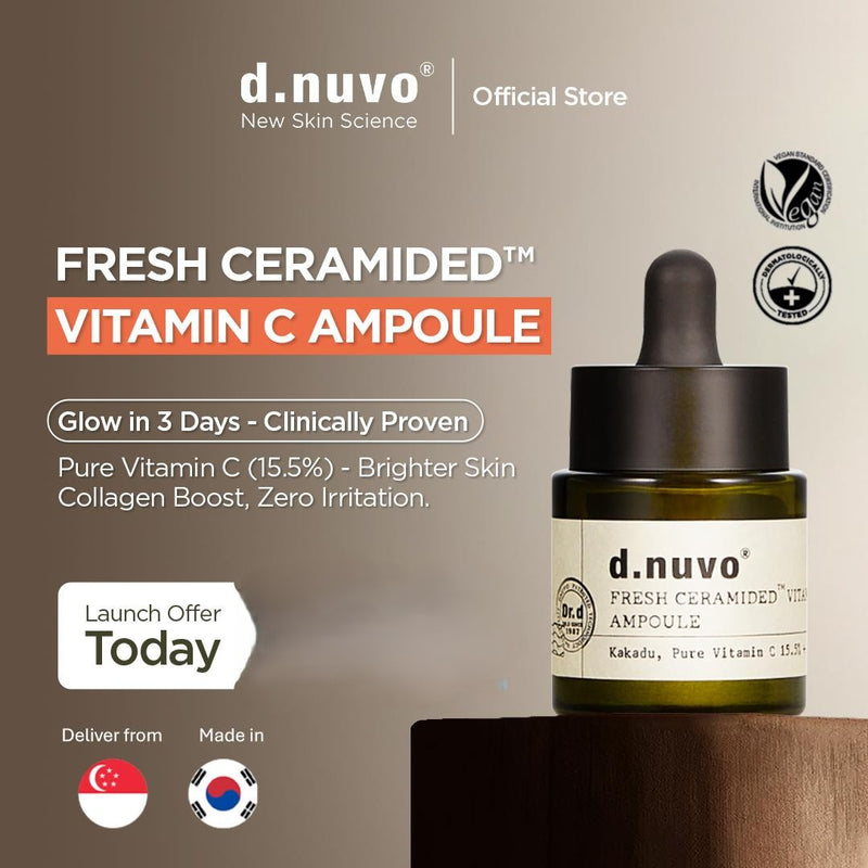 d.nuvo Fresh Ceramided™ Vitamin C Ampoule 15.5% – Brighter Skin, Zero Irritation (18ml)