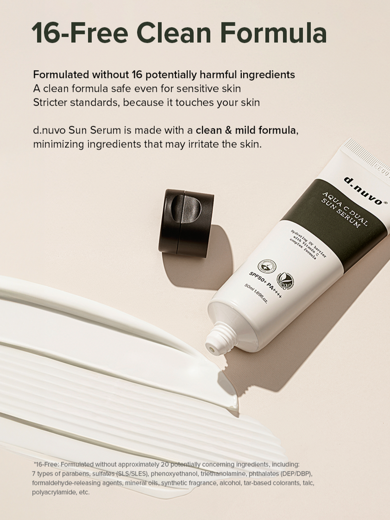 d.nuvo Aqua C Dual Sun Serum SPF50 PA++++ – Vitamin C Sunscreen Serum (50ml)