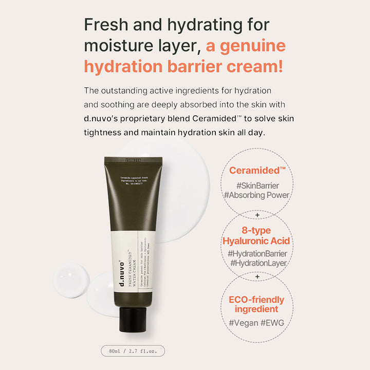 d.nuvo Fresh Ceramided™ Water Cream – 24h Hydration, Barrier Support (80ml)